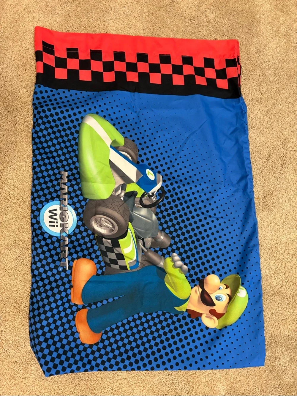 Nintendo Wii Mario Cart Twin Sheet Set